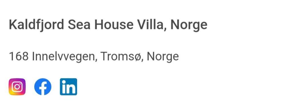 Kaldfjord Sea House Villa Tromso Ngoại thất bức ảnh